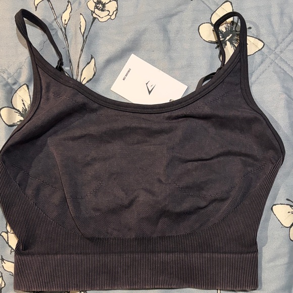 Gymshark Charcoal sweat seamless midi tank - Picture 2 of 5